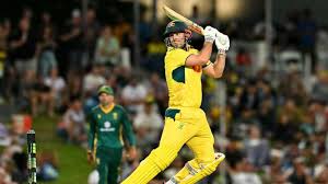 Keshav Maharaj celebrates wicket in South Africa vs Australia 1st ODI 2025 at Cairns, batsman exits.